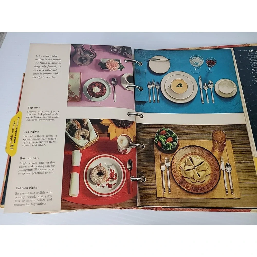 1968 Meredith Press Better Homes & Gardens New‎ Cook Book Hard Cover Binder
